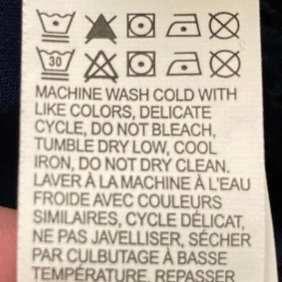 Lucky Brand Small Navy Off Shoulder 3/4 Sleeve Bow Detail Top - Picture 7 of 7